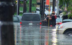 car in flood